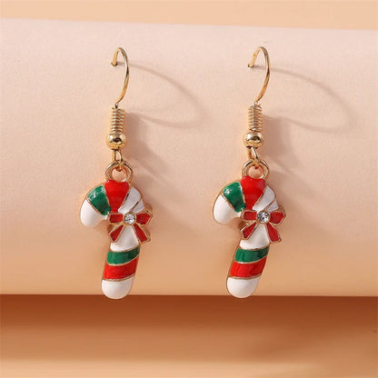 Fashion Merry Christmas Tree Deer Snowflake Santa Claus Drop Earrings for Women Girls New Year Party Festival Jewelry Gifts