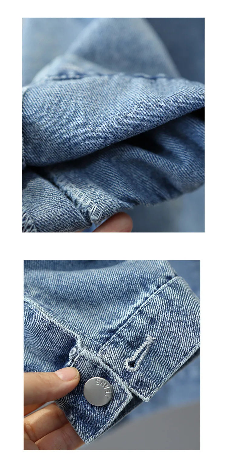 Teen Girls Denim Coat Spring Autumn Pearl Embellishment Bow Knot Fashion Jacket For 3 4 5 6 8 10 12 Years Kids Casual Outerwear