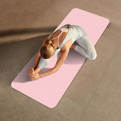Yoga Mat Non Slip Exercise Mat Thick Solid Color Fitness Mat Yoga Workout Mat Multi-Function for Home Gym