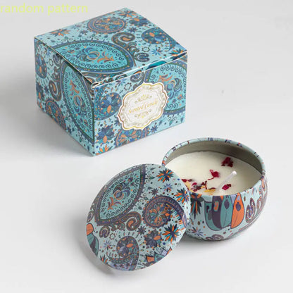 Bougies parfumées Osmanthus Gardenia avec pétales, petites bougies parfumées romantiques pour cadeaux d'anniversaire de filles, aromathérapie pour la maison