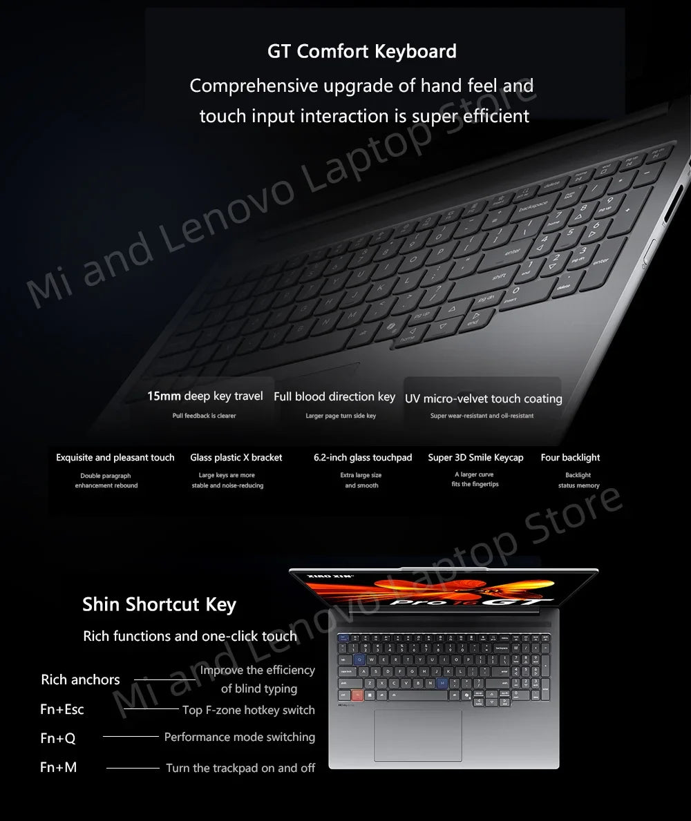 Lenovo Xiaoxin Pro 16 2025 GT AI 7 H 350/AI 9 H 365 16 pouces 32 Go 1 To 2.8K 120Hz OLED Gris