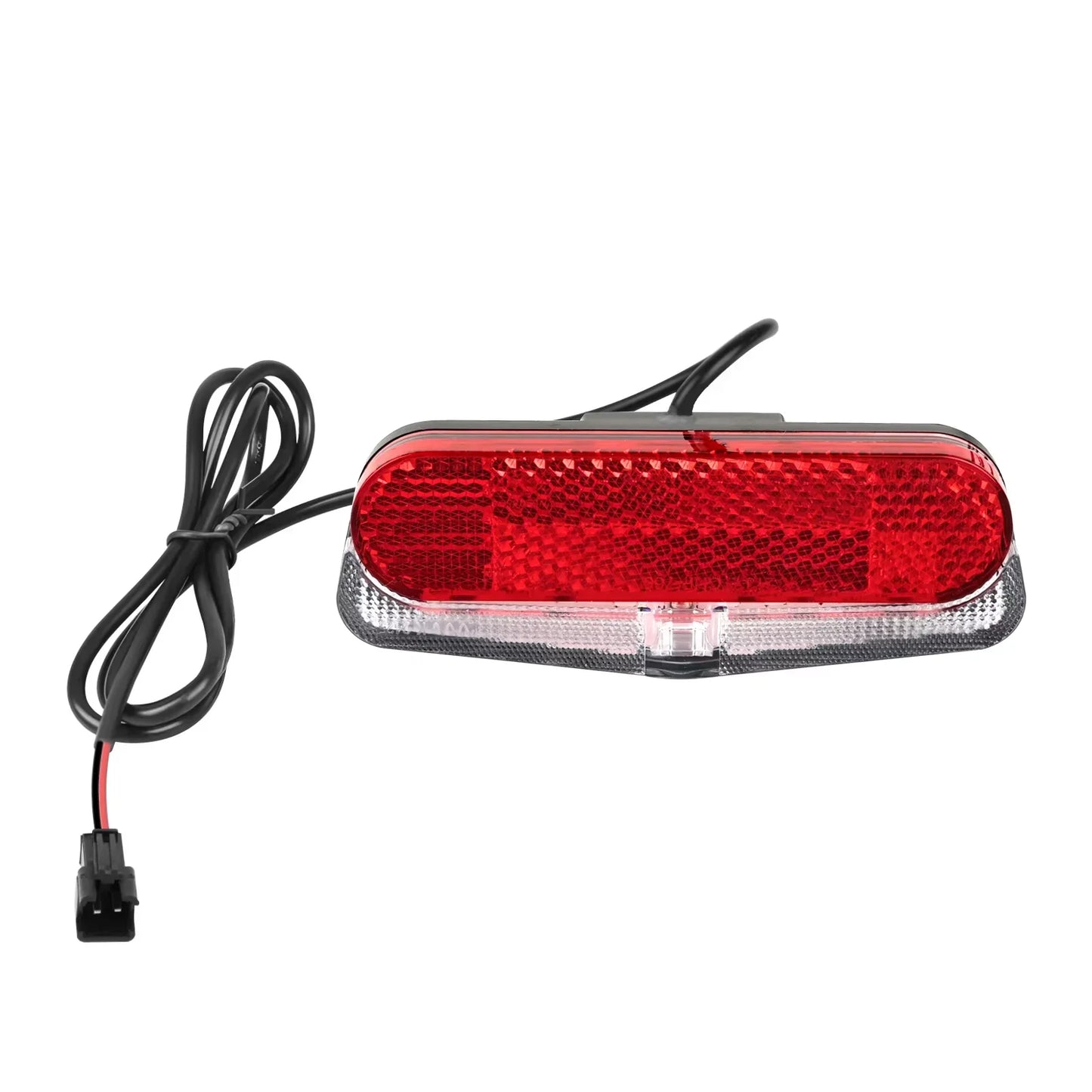 Feu arrière de vélo, feux d'avertissement de sécurité pour vélo électrique, feu arrière LED 12V - 60V avec réflecteur, point culminant de frein, connecteur SM étanche