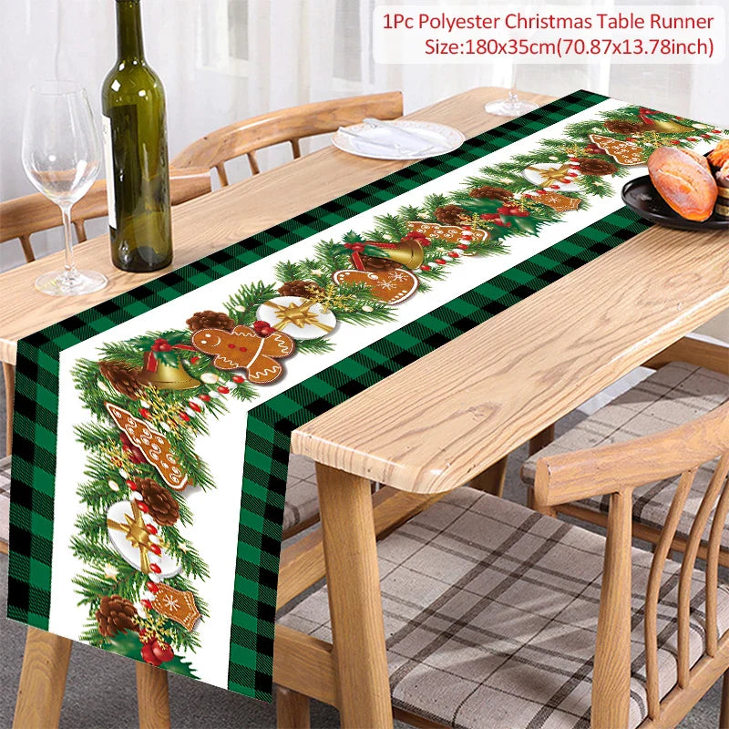 Chemin de Table de Noël, Décoration pour la Maison, Couverture de Nappe, Ornement, Cadeaux, ixdu Nouvel An, 2023