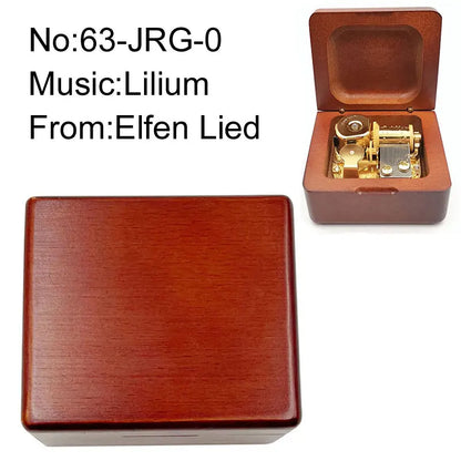 Elfen Lied Music Box, Laser Engraving, Lilium Wooden Musical Song, Antique Gift for Valentine's Day, New Year, Christmas, Birthday