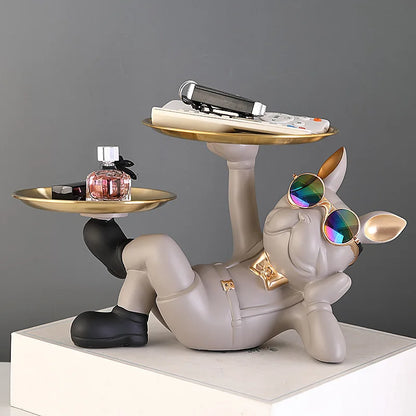 Figurines d'animaux bouledogue, Sculpture de chien Cool, décor de salon, salle d'étude, chambre à coucher, accessoires de décoration intérieure de maison