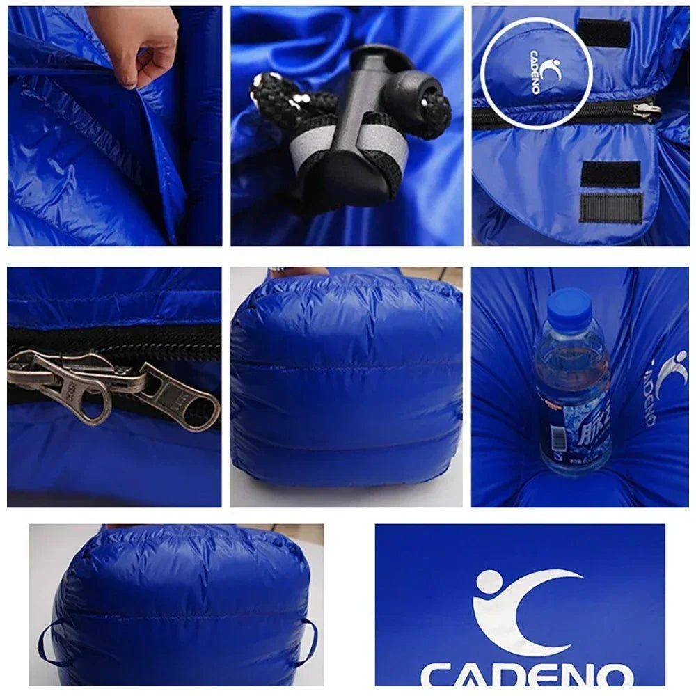 Outdoor Camping White Duck Down Sleeping Bag Ultralight Winter Autumn Adult Sleeping Bag Suitable for Travel Hiking Camping