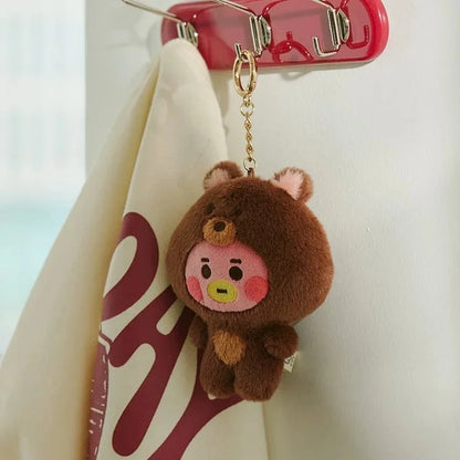 Baby Animal Series Bt21 Cooky Shooky Plush Doll Keychain Pendant Cute Koya Toy Girls Bag Packaging Decoration Collection Gift