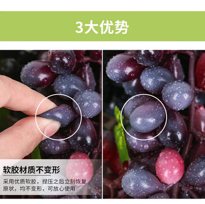 5PCS 12/18/24/36/60/85/100 Heads Artificial Grapes Christmas Halloween Wedding Party Home Garden Hanging Decoration Fake Fruits