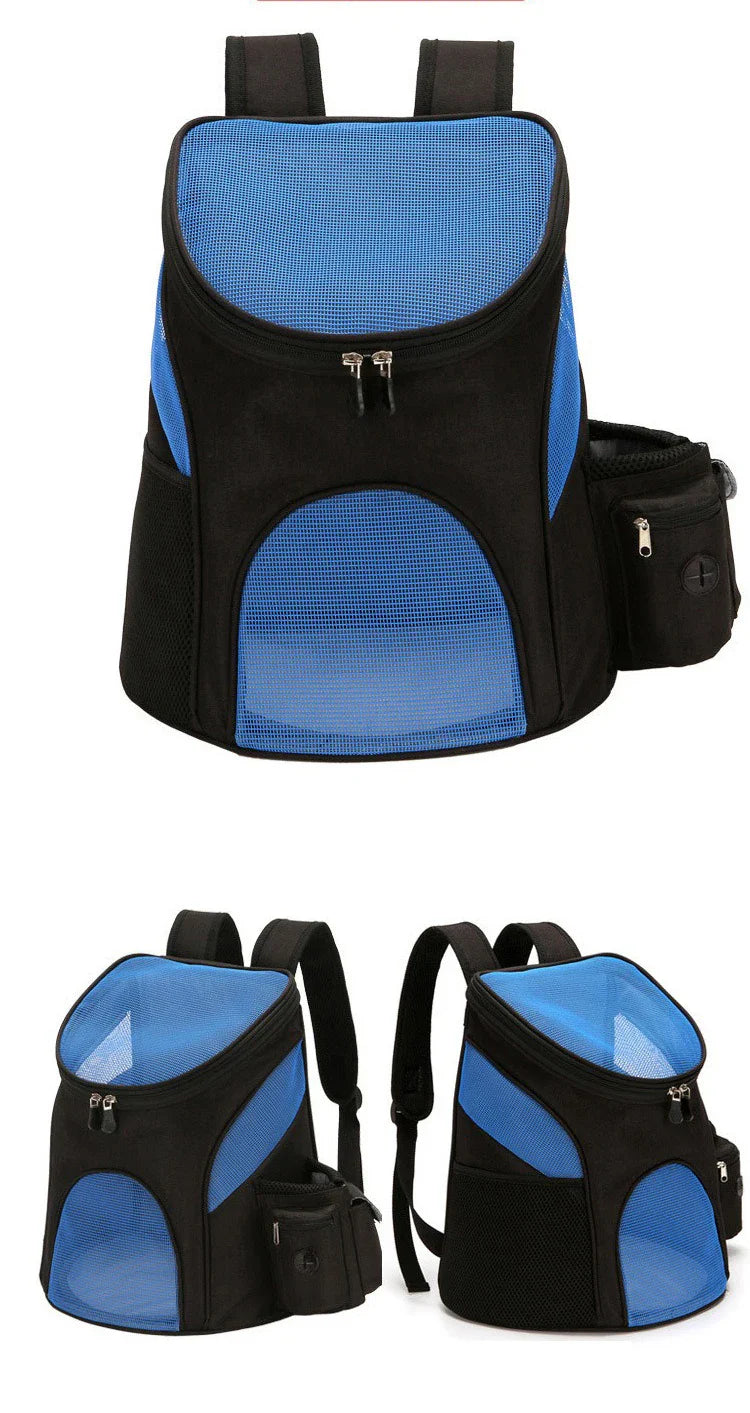 Sac à dos pliable pour animaux de compagnie, portable, pour sortir, en maille respirante, avec poche latérale, pour chat et chien
