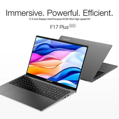 Teclast F17 Plus 2025 Laptop 17.3 inch Intel N150 Computer 16GB RAM 512GB SSD Windows 11 Pro 180° Flip Laptops mini-HDMI USB3.2