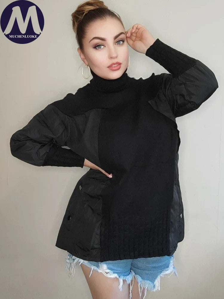 Ladies Sweater Autumn Winter New Casual Long Sleeve Turtleneck Knit Sweaters Tops Korean Fashion Loose Women's Sweater Pullovers