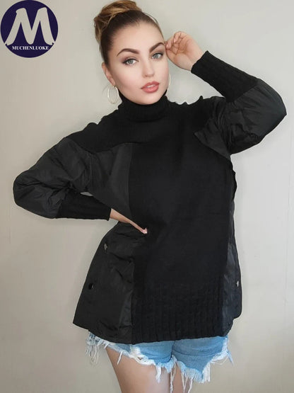 Ladies Sweater Autumn Winter New Casual Long Sleeve Turtleneck Knit Sweaters Tops Korean Fashion Loose Women's Sweater Pullovers