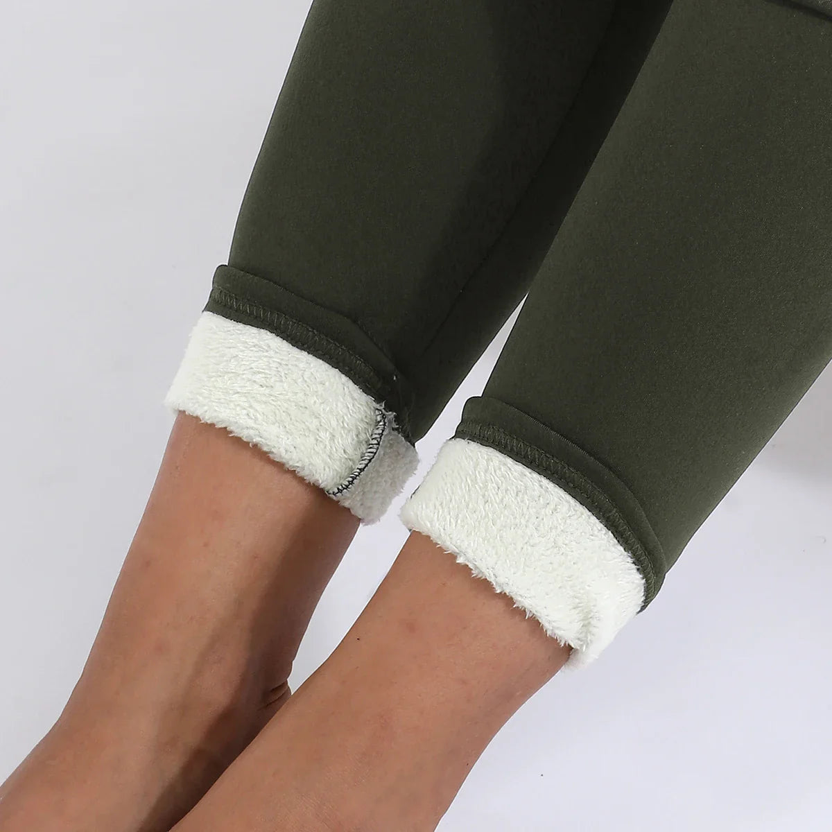 Velours hiver Leggins femmes couleur unie pantalon épais chaud velours taille haute couleur unie extérieur décontracté classique Leggings