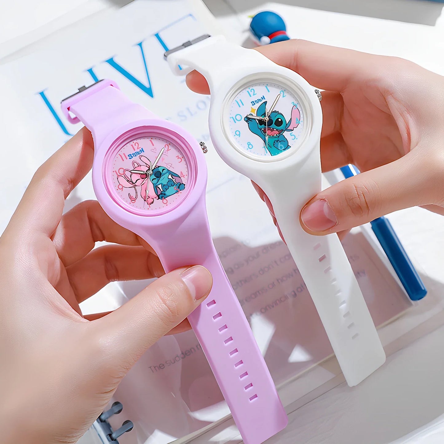 Cute Anime Stitch Watch Kawaii Lilo & Stitch Children Watches Sports Silicone Watch Cartoon Stitch Watch Kids Birthday Toy Gifts