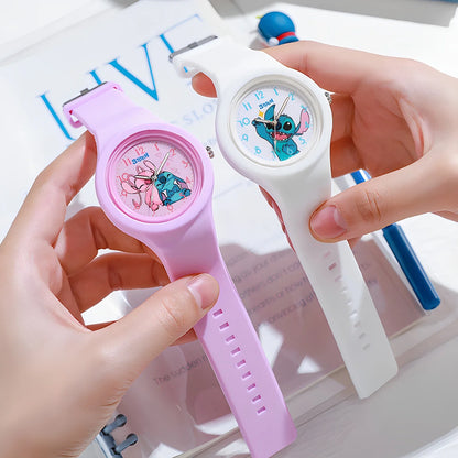 Cute Anime Stitch Watch Kawaii Lilo & Stitch Children Watches Sports Silicone Watch Cartoon Stitch Watch Kids Birthday Toy Gifts