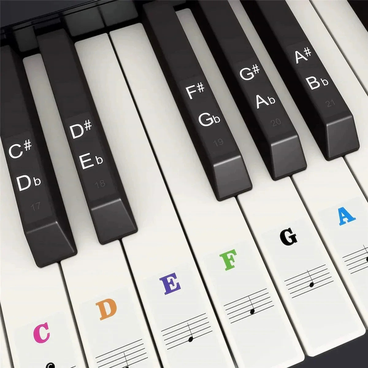 Autocollants pour clavier de piano, étiquettes pour 37 49 54 61 88, blanc et noir prédire, musique électronique