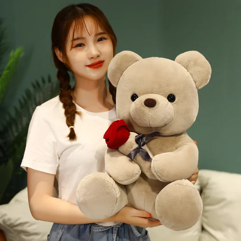 Jouet en peluche ours Rose, peluches douces pour la maison, canapé, oreiller, ornement, cadeaux pour enfants, cadeaux de saint-valentin, décorations de fête de mariage