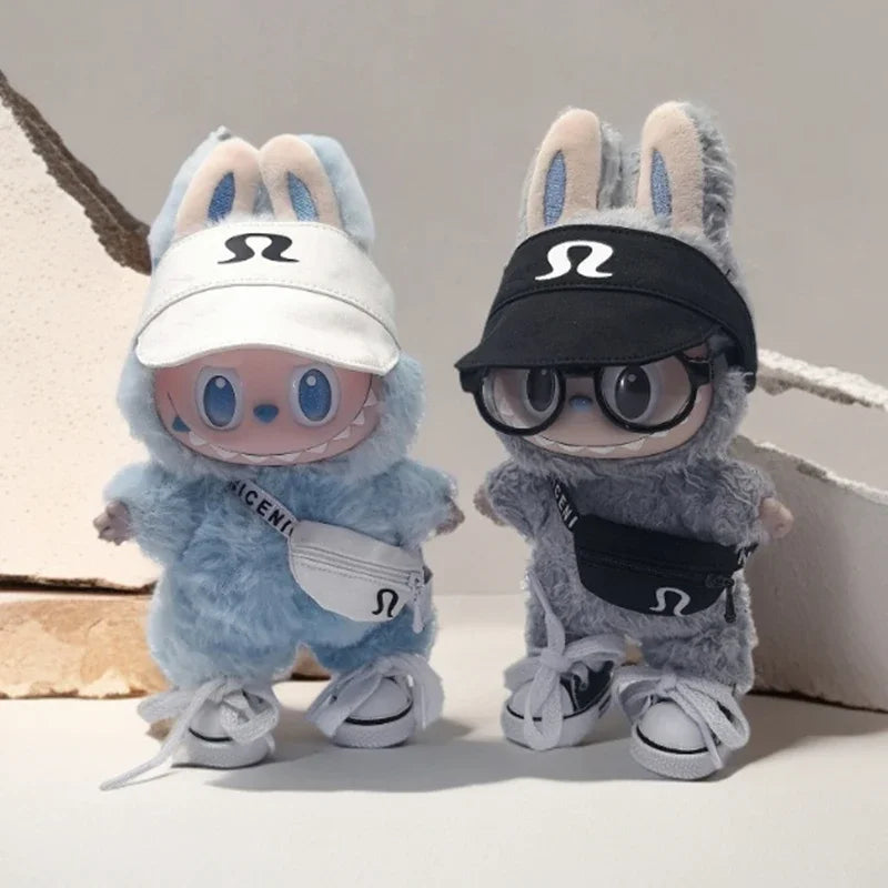 15/17cm Labubu V1 V2 V3 Vêtements de poupée Mode sweat à capuche et sac Idol coréen Tendance Bricolage Vêtements et accessoires de poupée Cadeau jouet