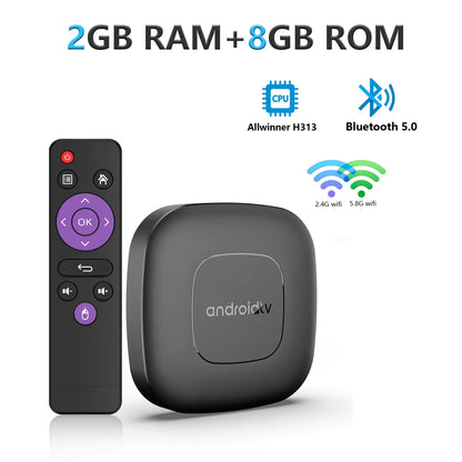 Android TV Box Mortal T1 Global Version Wifi6 Voice Control Android14 4K Video AllwinnerH313 Netflix Fire TV stick 2G8G16G