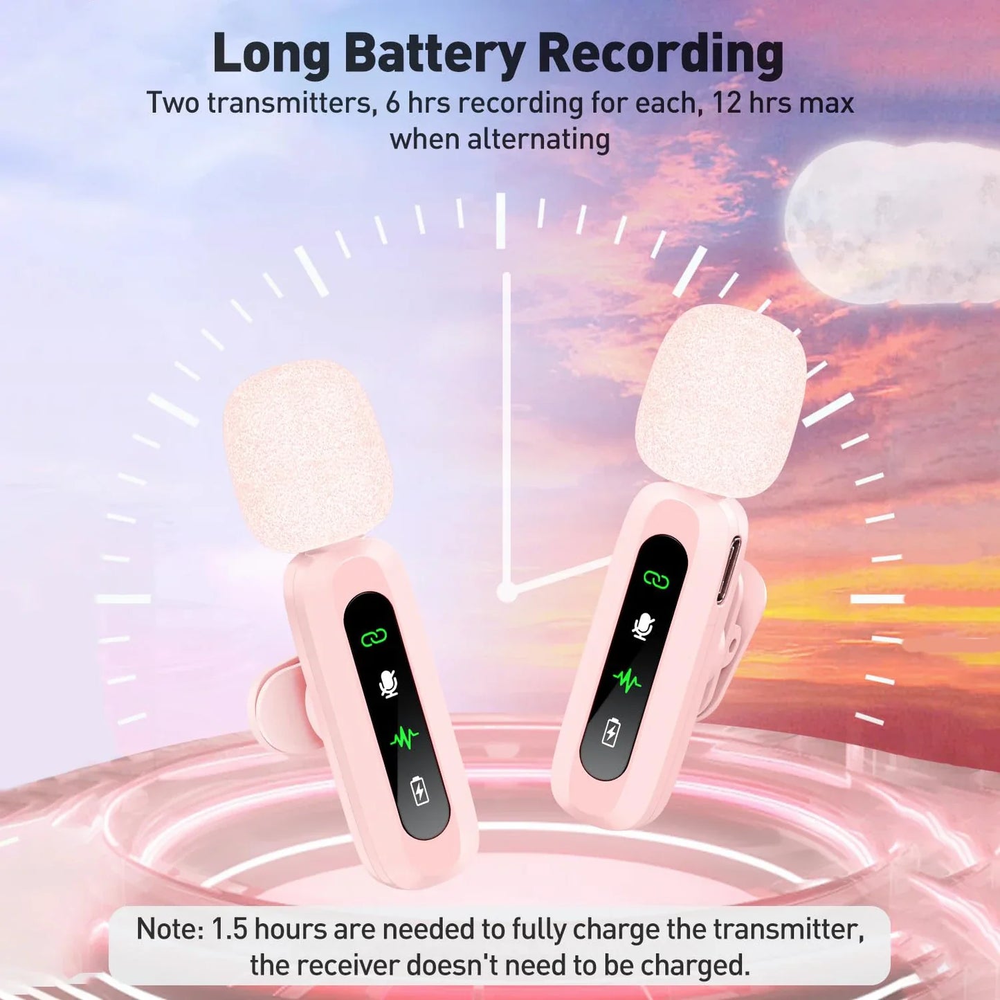 Microphone cravate sans fil pour iPhone, Android, PC : enregistrement audio-vidéo, suppression du bruit, micros cravates pour TikTok en direct, YouTube