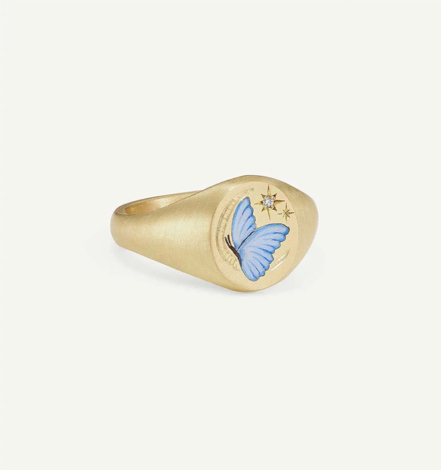 Fashionable and popular stainless steel painted ring, for Valentine's Day, Lion, Mermaid, Love, gold plated, women's jewelry, тильц®