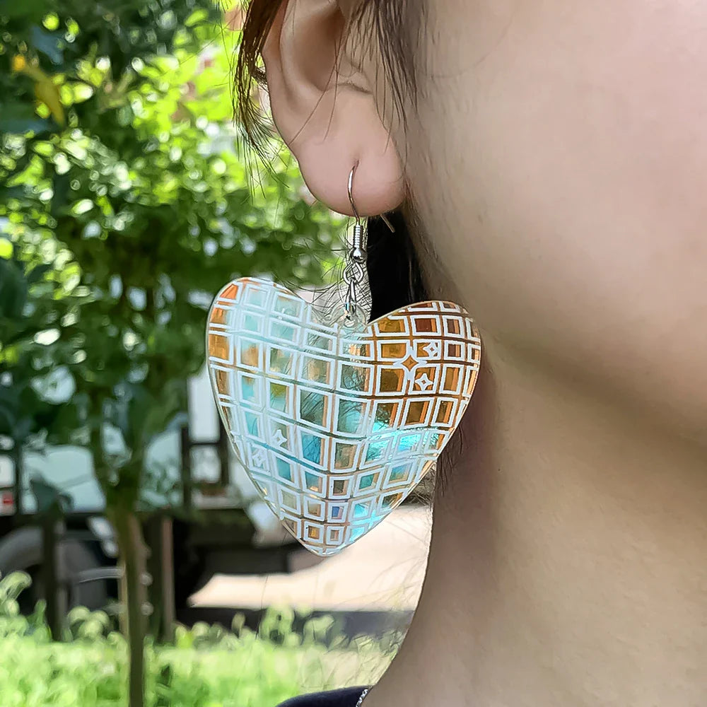 Boucles d'oreilles en acrylique faites à la main pour femmes et filles, chapeau de cow-girl occidental, bijoux de campagne à paillettes, cadeaux sympas