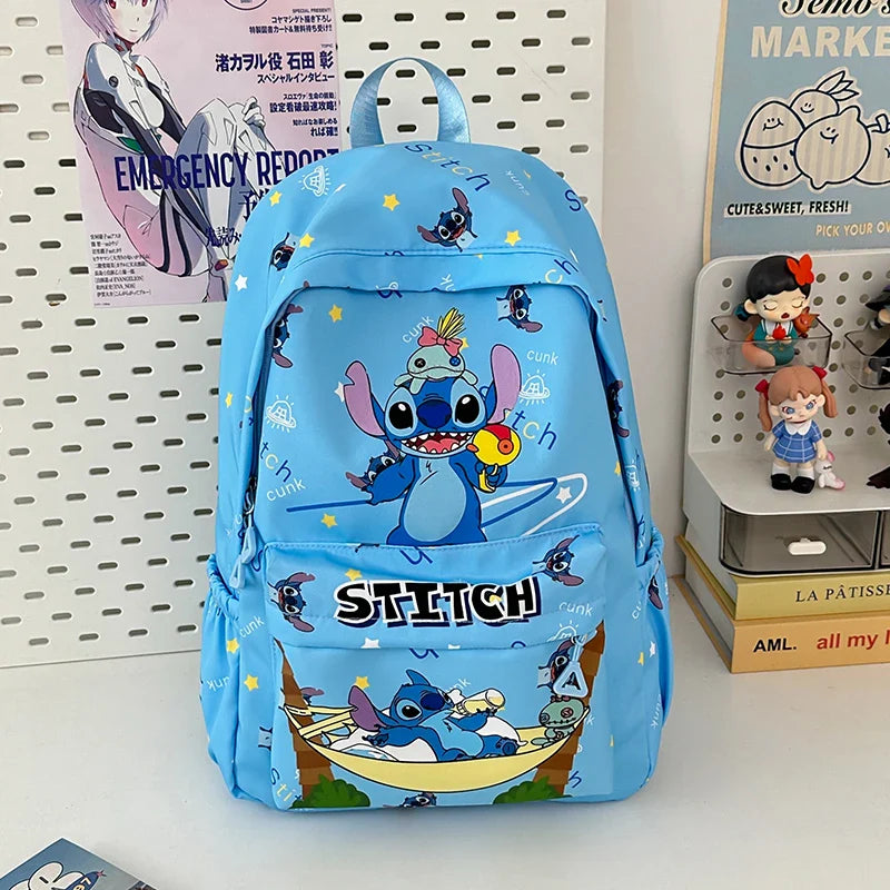 Stitch Print Backpack, Large Capacity SchoolBag, Ideal for Daily & Travel Essentials, Gift Bag, School Backpack, Travel Daypack