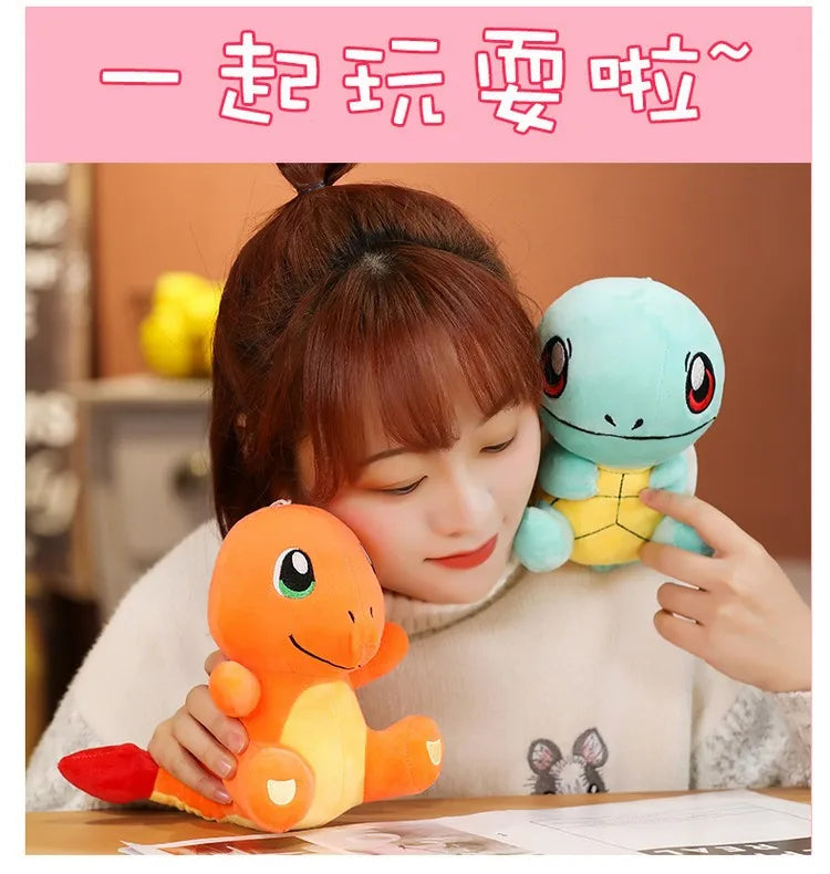 Pikachu Pokemon Plush Doll Charmander Bulbasaur Squirtle Psyduck Eevee Plush Soft Stuffed Animals Peluche Plushie Toy Gifts