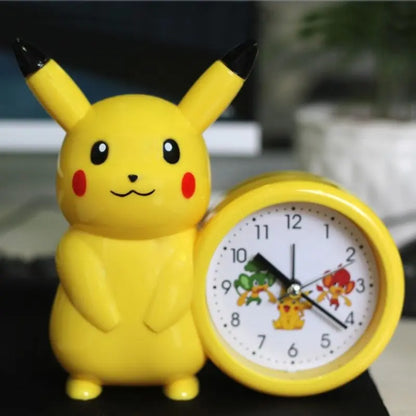 Pikachu alarm clock for children primary and middle school students Pokemon clock bedroom bedside desktop Pikachu clock