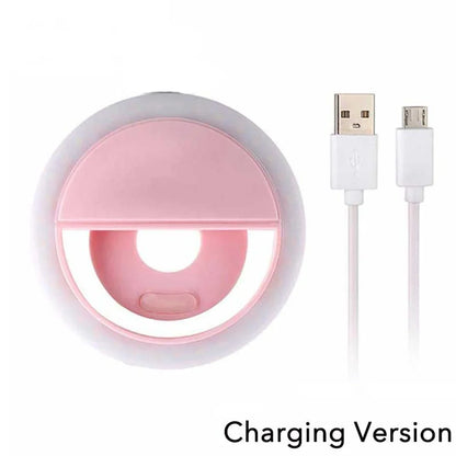 Lampe LED portable avec chargeur USB pour objectif de téléphone, anneau lumineux pour Selfie, diffusion en direct, vidéo, lumière d'appoint pour tous les smartphones