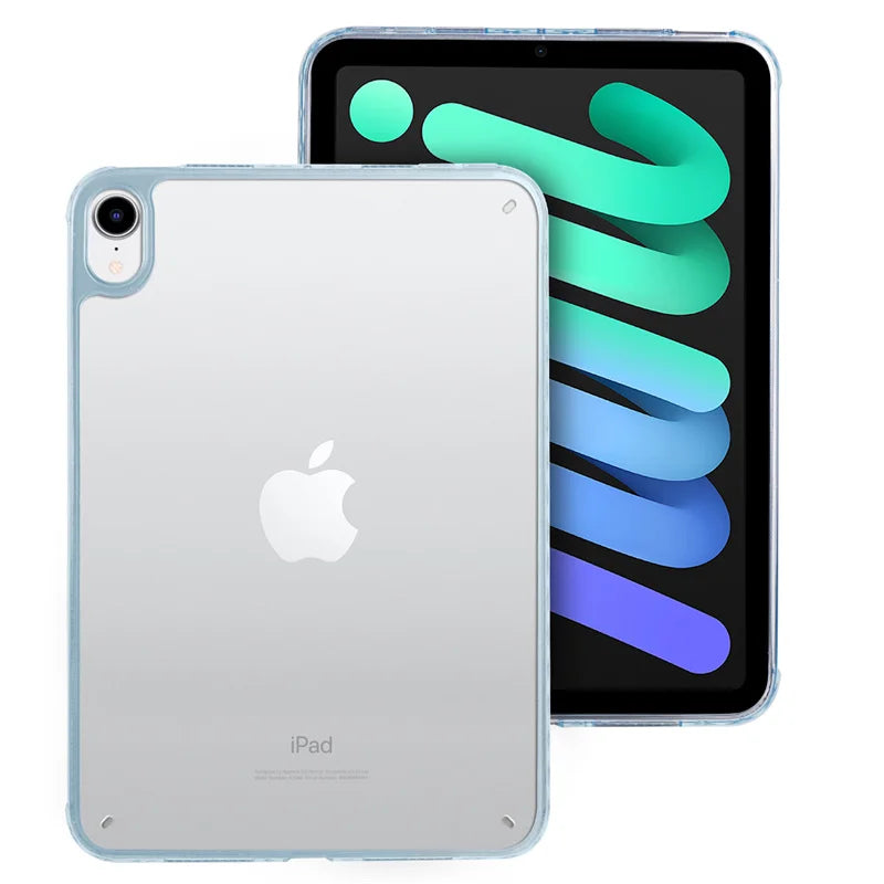 Coque For iPad Mini 7 Case 8.3 inch Acrylic Clear Hard Cover For Funda iPad Mini 7 A17 Pro Case For iPad Mini 6 Back Cover