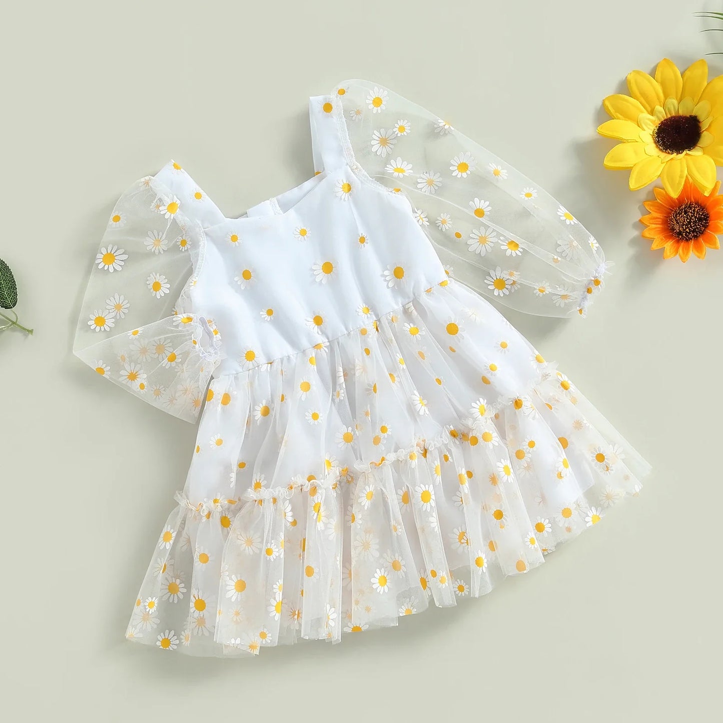 Pudcoco-Robe princesse en tulle à manches longues pour bébé fille, robe trapèze pour tout-petit, élégante, AndrPrint Destroy, maille, fête, 3M-3T