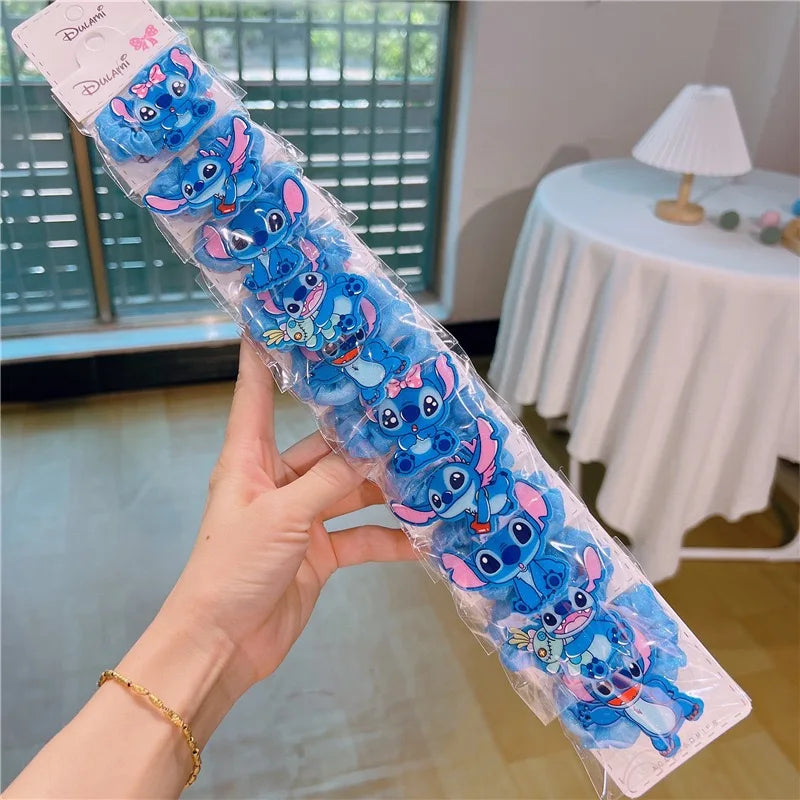 Cartoon Stitch Intestine Circle Girl Student Ponytail Tie Elastic Cute Female Hair Accessories baby hair accessories