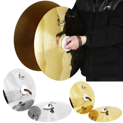 SLADE cymbale militaire cymbale de marche 1 paire cymbales à main 14/16/18/20 pouces ensemble de batterie cymbale accessoires d'instruments de Percussion