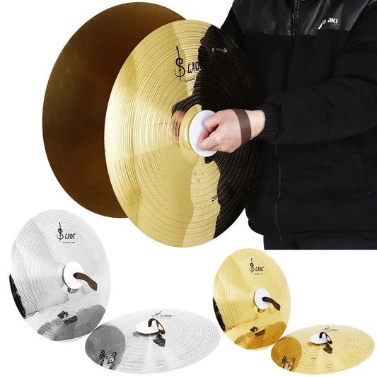 SLADE cymbale militaire cymbale de marche 1 paire cymbales à main 14/16/18/20 pouces ensemble de batterie cymbale accessoires d'instruments de Percussion