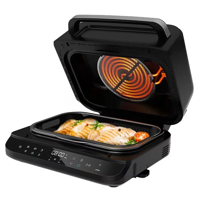 Indoor Air Fryer Grill Kitchen Appliances Party Cafe Home Non-oil Bake Air Crisp Roast Bake Broil Dehydrate Pizza Air Fryer