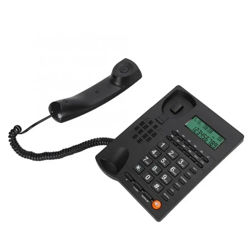 Téléphone fixe filaire DX11 avec grosses touches et identification de l'appelant, téléphone fixe pour bureau, hôtel, réception