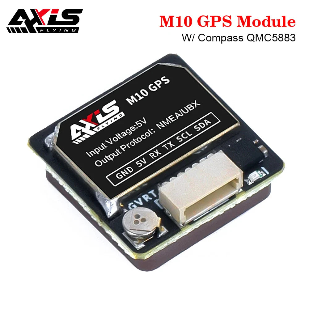 Module GPS AxisFlying M10 avec boussole QMC5883 3.6 V-5.5 V pour drone Freestyle et longue portée RC FPV