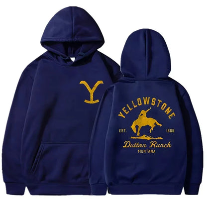 Classic Western Ranch Printed Hoodies for Men and Women - Casual Sports Outdoor Pullover Hoodie WY0171