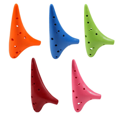 Ocarina Alto C Tuning en résine plastique pour adultes et enfants, flûte multicolore, 12 trous, nouveau
