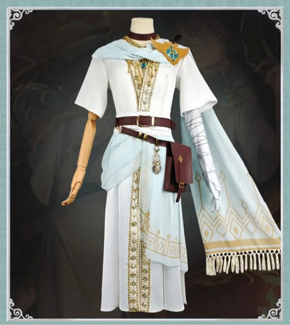 Jeu Identity Ⅴ Cosplay Eli Clark Costume Blanc Magnifique Élégant Uniforme de Combat Complet Tenue de Jeu de Rôle pour Hommes Fête Thématique