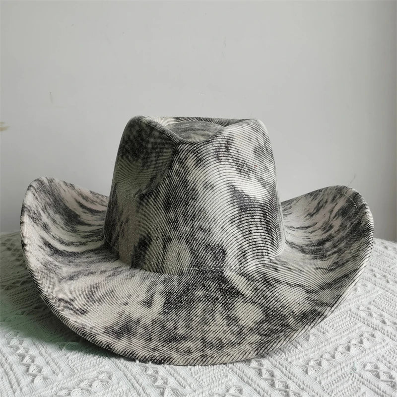 Faux Leather Western Cowboy Hats Men Women retro cowboy hats big brim cowgirl hat knight hat men chapeau ковбойская