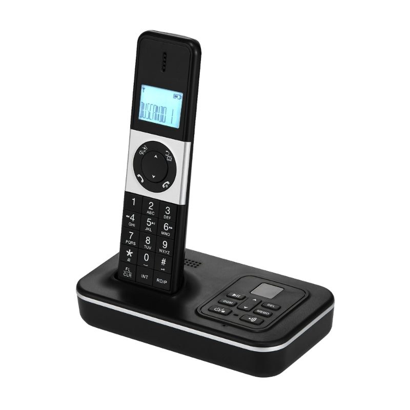 Système de téléphone sans fil D1002B, téléphone domestique extensible, affichage des abonnés élevés, combiné mains libres extensible