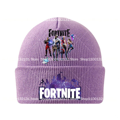 Bonnet tricoté Fortnites Chapeau de dessin animé Jeu Forteresse Nuit Casque Enfant Automne Hiver Bonnets en Laine Chapeau Anime Cadeau Anniversaire Enfant Nouveau