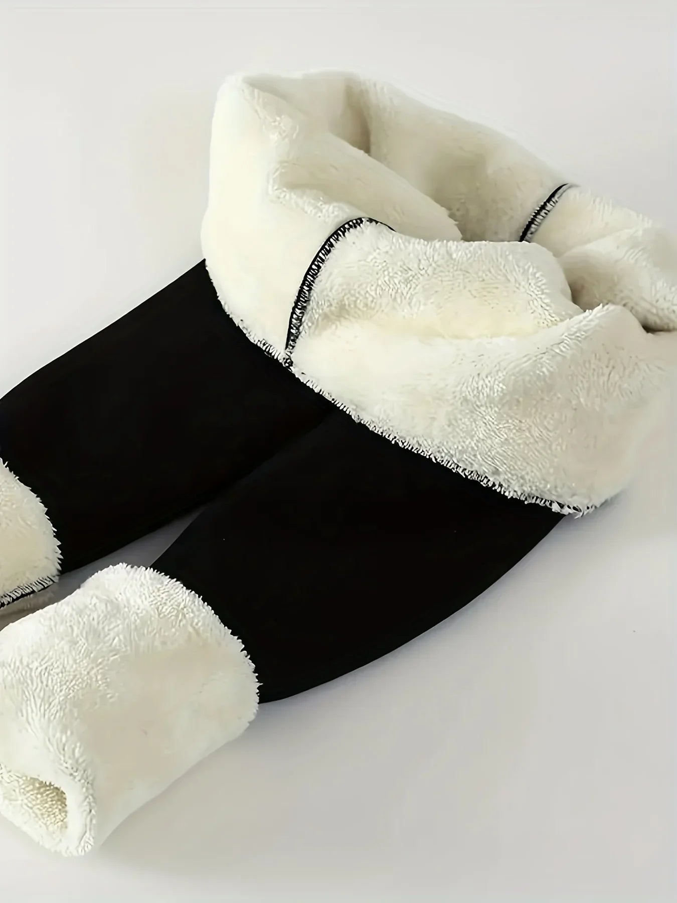 Leggings d'hiver épais pour femmes, doublés polaire chaude, pantalon thermique simple et tendance, leggings noirs amincissants, taille haute élastique, couleur unie