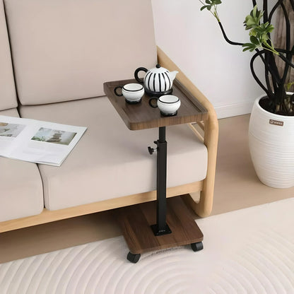 Chariot roulant réglable, Table de chevet, bureau pour ordinateur portable, lit médical pour la maison, plateau alimentaire 360 °   Bureau à domicile de table de plateau de canapé rotatif