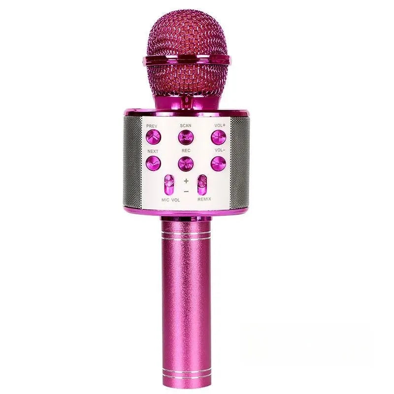 Wireless Bluetooth Karaoke Microphone, 5-in-1  Mic with Built-in Stereo Speaker/4 Voice-Changing Effect, Great Gifts