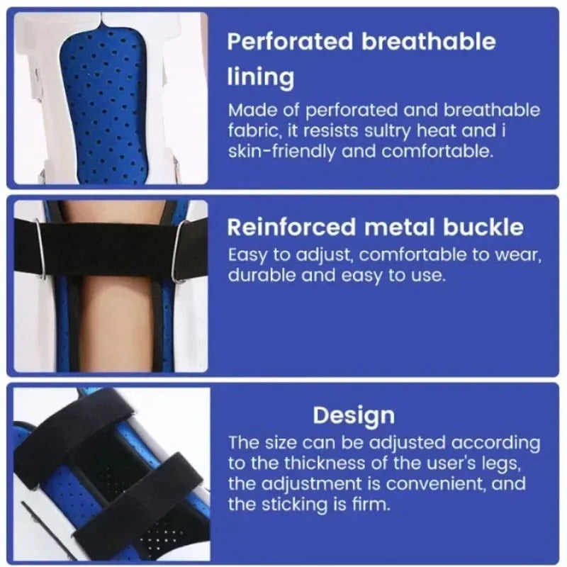 Attelle médicale réglable pour les articulations du genou, la cheville et le pied, soutien orthopédique pour les blessures au ménisque, soulagement des douleurs articulaires, renfort de rééducation