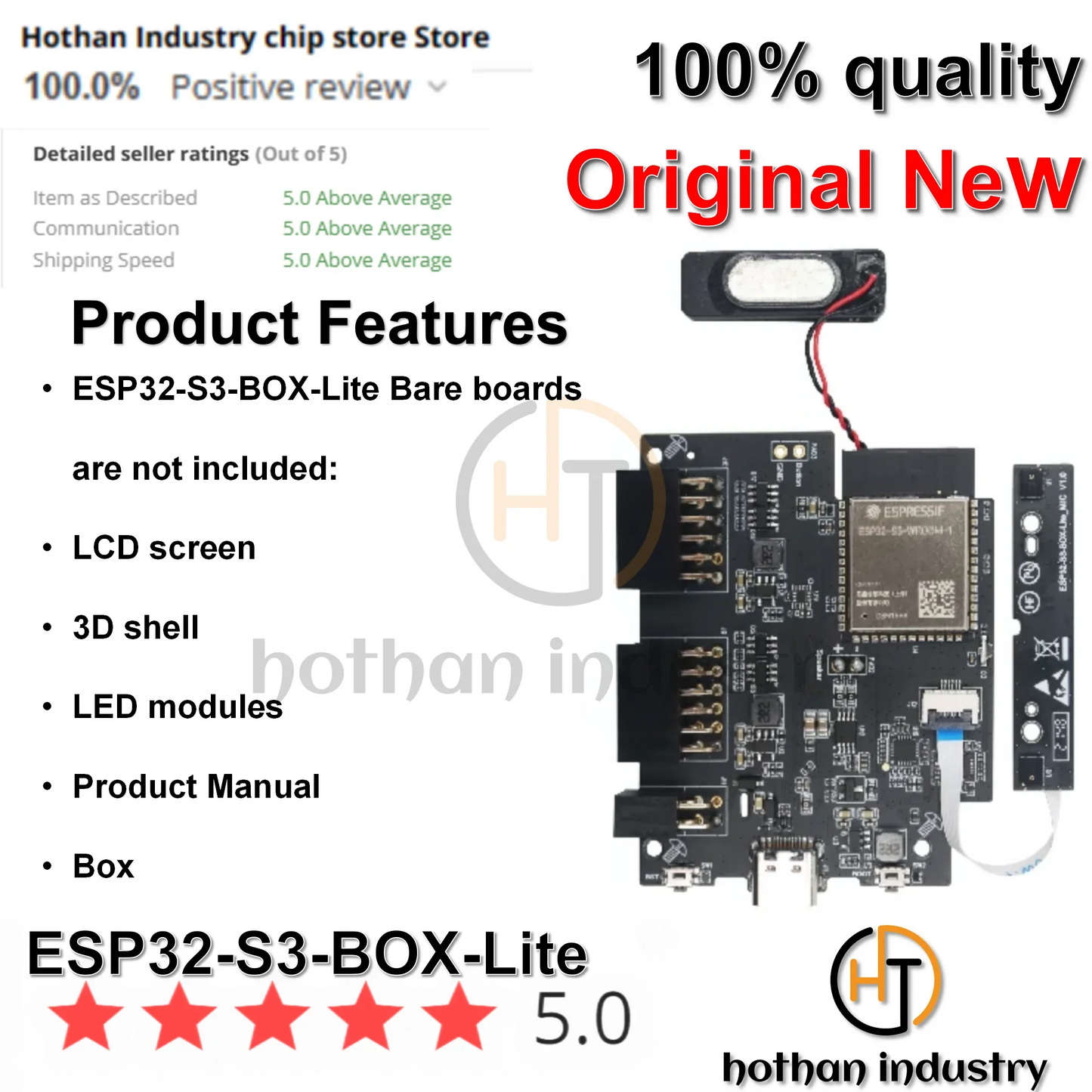 (1PC) 100% NOUVEAU ESP32-S3-BOX-3 ESP32-S3-BOX-3B AIOT Module de Kit de Développement d'Application 2.4 GHz Wi-Fi + Bluetooth 5