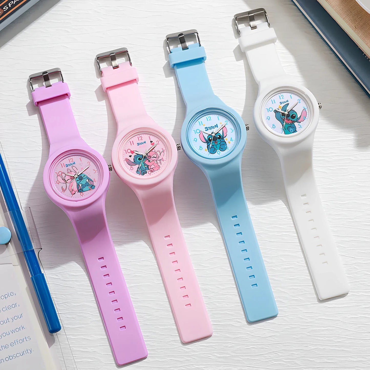 Cute Anime Stitch Watch Kawaii Lilo & Stitch Children Watches Sports Silicone Watch Cartoon Stitch Watch Kids Birthday Toy Gifts
